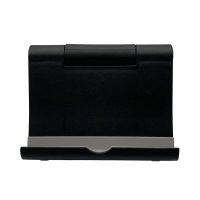 Front view of black desk stand