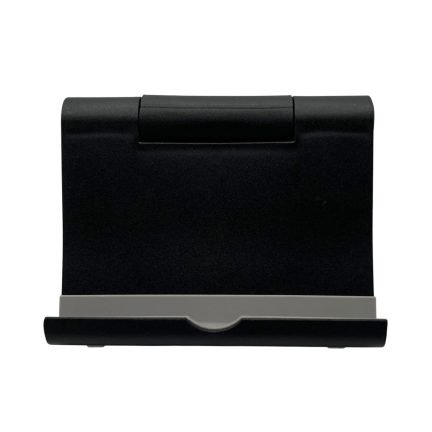Front view of black desk stand
