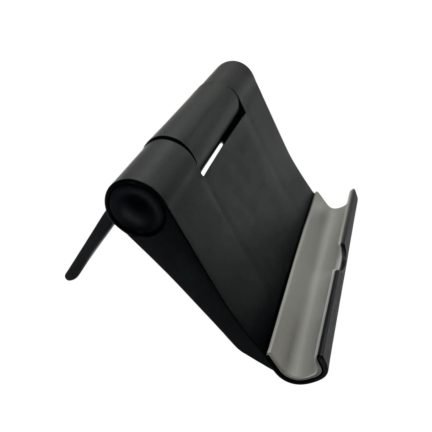 Black desk stand, side view