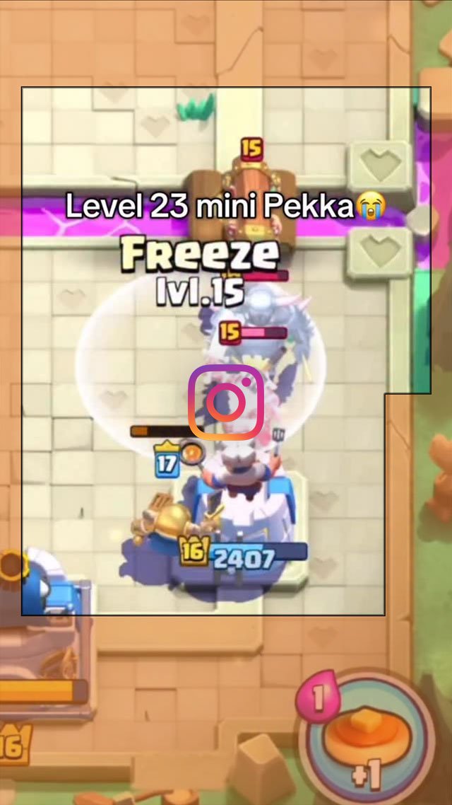 Instagram Reels safe zone overlay applied to mobile gameplay footage.