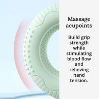 Ring close-up highlighting textured massage points on the side.